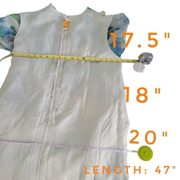 Rare Vintage 70s Small At Home Wear Sears floral print chiffon caftan maxi dress - Picture 4 of 14